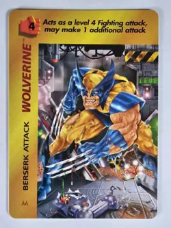 WOLVERINE 5 card LOT : Marvel OVERPOWER 1995 Wolverine Heal, Snikt, Berserk At - Image 3