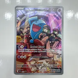 Team Rocket’s Wobbuffet 203 Pokemon Card TCG Scarlet & Violet Promo Holo NM - Image 1