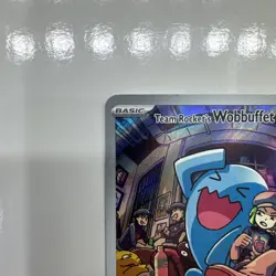 Team Rocket’s Wobbuffet 203 Pokemon Card TCG Scarlet & Violet Promo Holo NM - Image 3