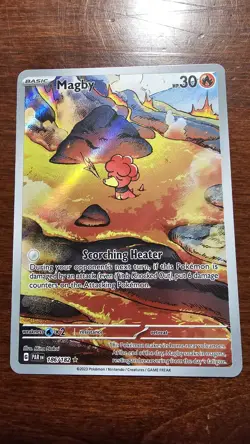 Magby 186/182 Pokemon TCG Scarlet & Violet: Paradox Rift Illustration Rare Card - Image 1