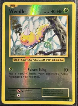 Weedle 5/108 - XY Evolutions Reverse Holo Pokemon TCG - LP/MP Card - Image 1