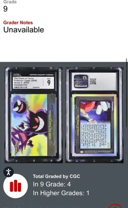 FIRST EDITION 2000 TOPPS POKEMON TV CARDS THE TOWER OF TERROR RAINBOW CGC 9 - Image 3