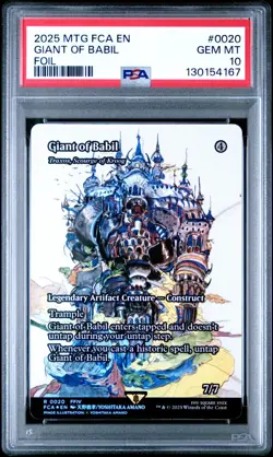2025 MTG FINAL FANTASY: THROUGH THE AGES FOIL #0020 GIANT OF BABIL PSA 10 - Image 1