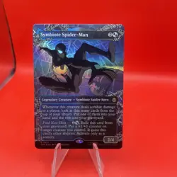 MTG Symbiote Spider-Man 217 Rare Foil Borderless Marvel Spider-Man - Image 1