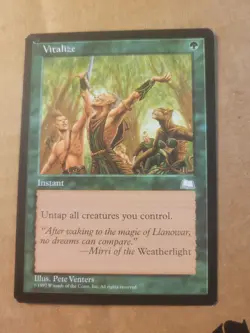 1997 MTG Weatherlight Vitalize #145 Magic The Gathering Green LP BULK DISCOUNT - Image 1