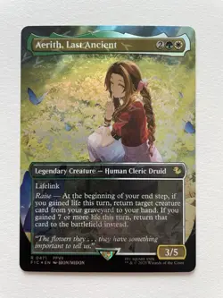 MTG Aerith, Last Ancient BORDERLESS CHOCOBO TRACK FOIL 0471 FIC - Image 1
