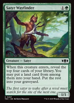 MTG Commander TDM C Satyr Wayfinder #0267 PLAYSET 4X X4 - Image 1