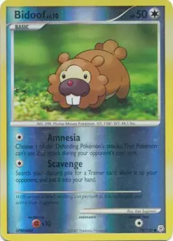 Lightly Played Bidoof - 70/130 - Common - Reverse Holo Pokemon Diamond & Pearl - Image 1