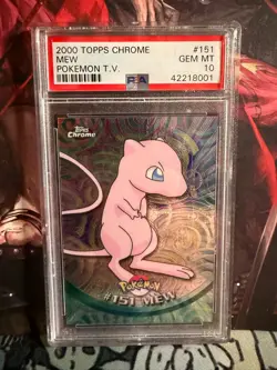 2000 Topps Chrome - MEW Pokemon - PSA 10 Gem Mint RARE #151 - Image 1