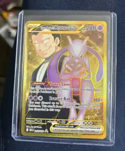 Pokemon TCG Team Rocket's Mewtwo ex 240/182 Destined Rivals Holo - Image 1