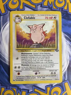 Clefable 17/64 - Jungle Non-Holo Rare Vintage 1999 WoTC Pokemon TCG - MP - Image 1