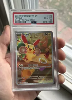 Pokemon 2023 Paradox Rift Plusle IR PSA 10 - Image 1