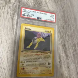 2001 POKEMON NEO REVELATION 1ST ED #22 RAIKOU PSA 9 - Image 5