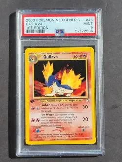 Pokemon PSA 9 1ST EDITION QUILAVA 46/111 NEO GENESIS SET NON HOLO - MINT - Image 1