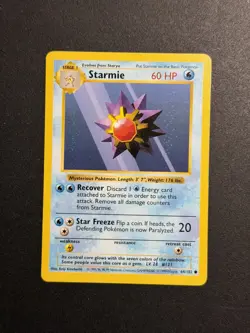 STARMIE 64/102 - Pokemon TCG 1999 Shadowless Base Set - Vintage WOTC - Image 1