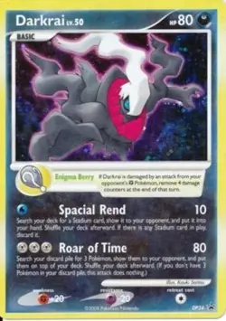 Heavily Played, English Pokemon Holo Darkrai - DP24 - Promotional DP - Black Sta - Image 1