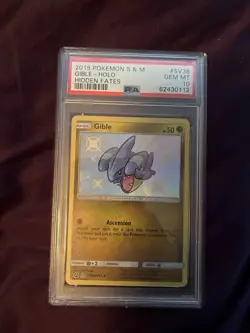 PSA 10 💎 Gible Hidden Fates SV38/SV94 Holo Shiny Holo Rare Pokemon TCG - Image 1