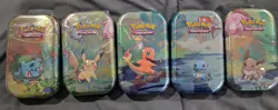 Pokemon tcg: kanto friends mini tins ALL 5 H24 On The Bottom - Image 1