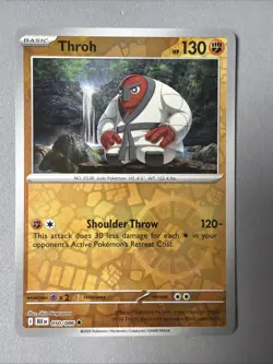 Pokemon TCG * SV Black Bolt 050/086 Throh Uncommon * REVERSE HOLO* FRESH PK - Image 1