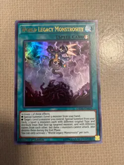 Yu-Gi-Oh! world legacy monstroity mint ultra rare 1st ed DANE-EN059 - Image 1