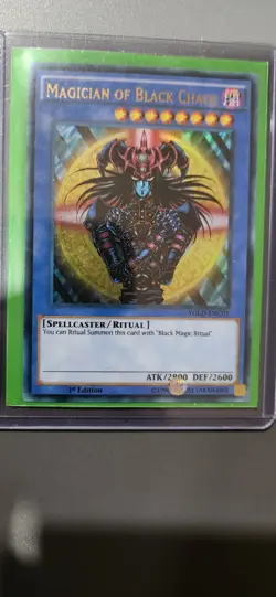 🔥 YUGIOH Magician of Black Chaos YGLD-ENC01 ULTRA RARE HOLOGRAPHIC NEAR MINT - Image 1