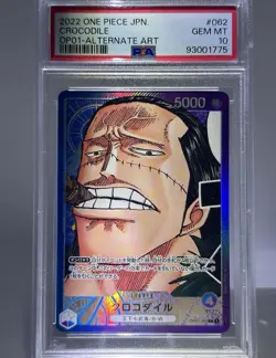 One Piece Japanese Card Game - Romance Dawn Crocodile Alt Art OP01-062 PSA 10 - Image 1