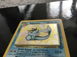 Vaporeon Holo 12/64 Jungle Set Rare Pokemon Card WOTC 1999 - Image 3