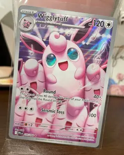 Pokemon TCG Wigglytuff 105/094 Phantasmal Flames Holo Illustration Rare Card NM - Image 1