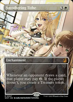 [1x] Smothering Tithe - Anime Borderless Near Mint, English Wilds of Eldraine Ex - Image 1