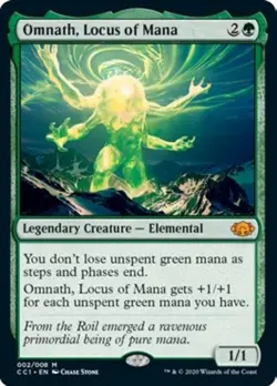 1x Omnath, Locus of Mana Moderate Play, English Commander Collection MTG Magic - Image 1