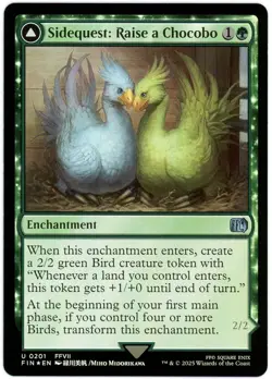 Sidequest: Raise a Chocobo / Black Chocobo (Foil) - 0201 - Final Fantasy - MTG - Image 1