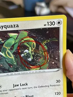 POKEMON RAYQUAZA SWSH029 BLACK PROMO STAR COSMOS WITH SWIRL HOLOFOIL NM CARD - Image 3