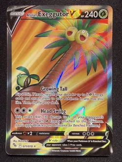 Alolan Exeggutor V (Full Art) Ultra Rare Pokemon GO 071/078 - Image 1