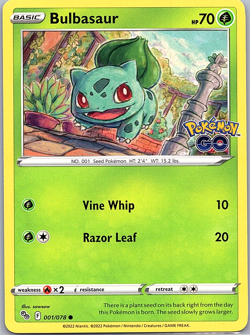 Pokemon GO Venusaur Ivysaur Bulbasaur 001-003/078 - Image 2