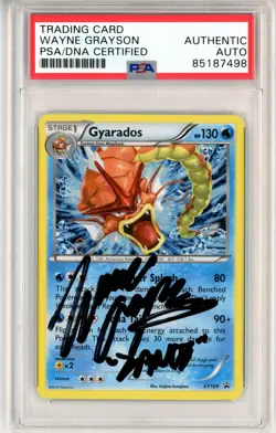 PSA Signed Wayne Grayson Pokemon TCG Gyarados XY109 Black Star Promo XY Holo - Image 1