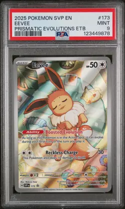 2025 POKEMON SVP EN-SV BLACK STAR PROMO #173 EEVEE PRISMATIC EVOLUTIONS ETB - Image 1