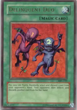1996 TCG UNLIMITED DELINQUENT DUO HOLO RARE #MRL-039 - Image 1