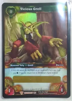 Vicious Grell Crown Loot 1/3 *UNSCRATCHED* World Of Warcraft Loot Card LP - Image 1
