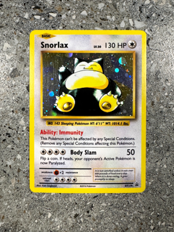 Pokemon TCG Cards Snorlax XY179 Black Star Promo Holo LP - Image 1