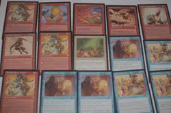 MTG 15x mirage red blue dream fighter magic card lot MP - Image 1