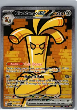 Gholdengo ex 252/182 SV04: Paradox Rift - Pokemon Card - NM - Image 1
