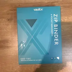Vault X 4-Pocket Side Loading Exo-Tec Premium Zip Binder For 160 Cards - TEAL - Image 1