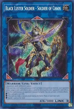 Yugioh! LP Black Luster Soldier - Soldier of Chaos - BLC1-EN002 - Secret Rare - - Image 1