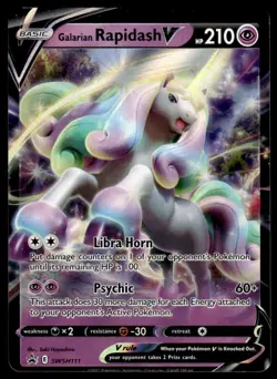 Pokemon TCG SWSH: Sword & Shield Promo Cards #SWSH111 Galarian Rapidash V NM - Image 1