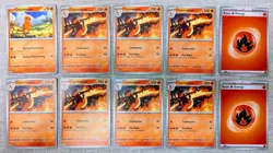 Pokemon TCG Scarlet & Violet 151 Lot Of 10 Charmander, Charmeleon & Energy Cards - Image 1
