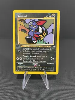 Pokemon Card 1ST EDITION Sneasel Neo Revelation 24/64 WotC Non Holo Rare NM - Image 1