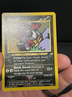 Pokemon Card 1ST EDITION Sneasel Neo Revelation 24/64 WotC Non Holo Rare NM - Image 3