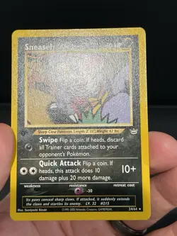 Pokemon Card 1ST EDITION Sneasel Neo Revelation 24/64 WotC Non Holo Rare NM - Image 4