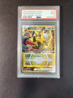 Pokemon TCG Giratina VSTAR 212/196 Lost Origin Secret Gold Holo Rare Card - Image 1