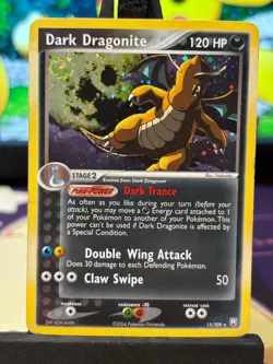 SWIRL! Dark Dragonite 15/109 EX Team Rocket Returns Holo Rare Pokemon Card - Image 1